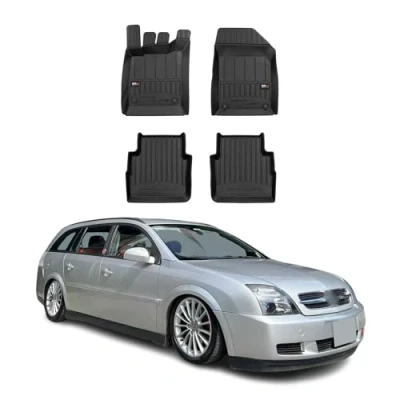 Abbildung von OMAC Gummi Fußmatten kompatibel mit Opel Vectra C Caravan 2002 2008 Premium TPE Schwarz 4X