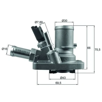 Abbildung von MAHLE ORIGINAL TI 258 80 Kühlwasserthermostat mit Dichtung FIAT: 500L, Panda III Schrägheck