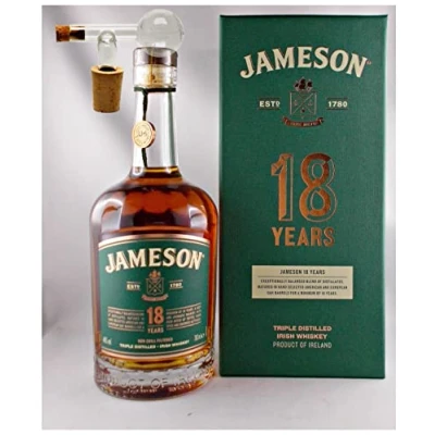 Abbildung von Jameson 18 Jahre Triple Distilled Irischer Whiskey + 1 Glaskugelportionierer zum feinen Dosieren