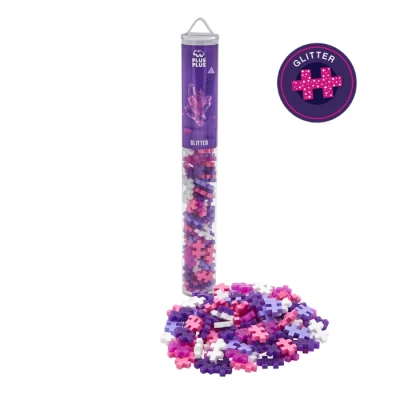 Abbildung von Plus 9604244 Kreativ Bausteine Tube, Glitzer, Geniales Konstruktionsspielzeug, 100 Teile