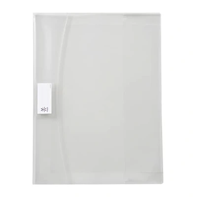 Abbildung von Viquel Strong Cover Heftschoner, 24 x 32 cm, aus transparentem Kunststoff, hochwertig, verstärkter Rücken, mit Klappen, Lesezeichen