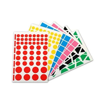 Abbildung von APLI Kids 119320 Geometrische Aufkleber in verschiedenen Farben und Formen, 350 Stück