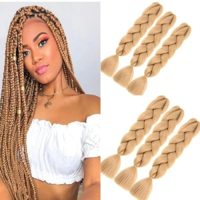 Abbildung von Shangxiu haare für Braids 6packs Braun braiding hair Jumbo extensions kunsthaar zum einflechten Professionelle Weiche Haar
