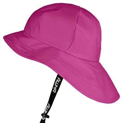 Abbildung von AWHA Südwester Regenhut pink/Unisex wasserdichte Mütze mit breiter Krempe und Ohrenklappen