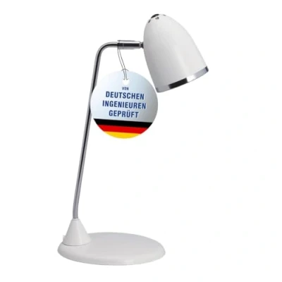 Abbildung von Maul Schreibtischlampe LED Maulstarlet im Vintage Look Stilvolle Lampe aus Metall mit 3000K Farbtemperatur Tischleuchte Standfuß für Schreibtisch Weiß