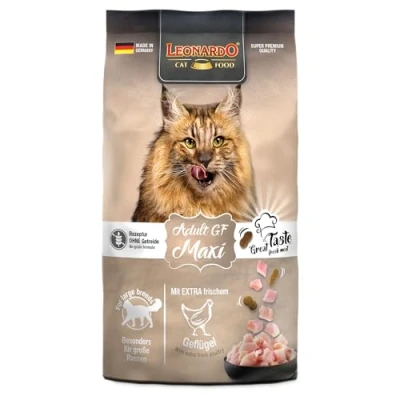 Abbildung von LEONARDO Katzenfutter Adult GF Maxi, 300g Beutel, große Kroketten, getreidefreies Trockenfutter für Katzen, Made in Germany