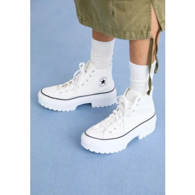 Abbildung von Converse Chuck Taylor ALL STAR Lugged HEEL Platform Sneaker high, Damen, Größe: 37, White/black/egret Textil