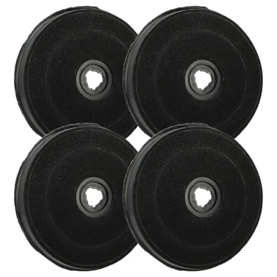 Abbildung von vhbw 4x Aktivkohlefilter kompatibel mit Zanussi ZHT610X GZD 0160, ZHT630X EFF 57, ZHT 630 W 942490000/00 Dunstabzugshaube 23 cm