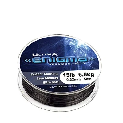 Abbildung von Ultima Unisex Adult Enigma Spezialist Angelschnur 50m Spule, Schluff Grau, 0.35mm 15.0lb/6.8kg