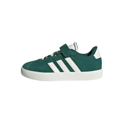 Abbildung von adidas VL Court 3.0 Hook and Loop Shoes Kids Schuhe, Green/Off White/Gold Metallic, 34 EU