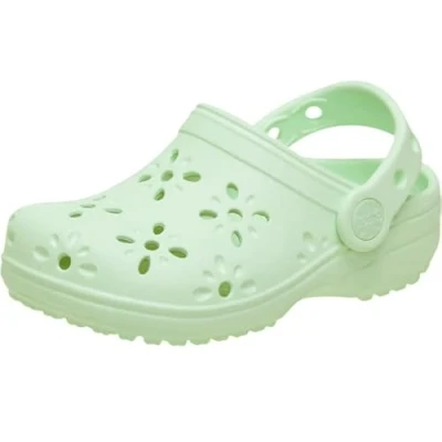 Abbildung von Crocs Unisex Kinder Classic Floral Cut Out Clog K Clog, Jade Tint, 34/35 EU