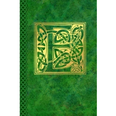 Abbildung von Celtic Letter E Vintage Irish Monogram Journal: Green Gold Knot Name Initial Diary Blank Lined Book