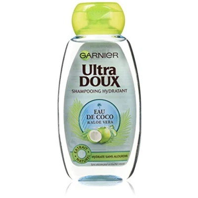 Abbildung von Garnier Ultra DOUX Shampoo Kokoswasser / Aloe Vera, 250 ml, 4 Stück