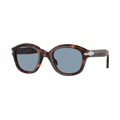 Abbildung von Persol Damen PO0060S 24/56 Gläser SONNENBRILLEN Acetat Schildkröte Blau Pantos Normal