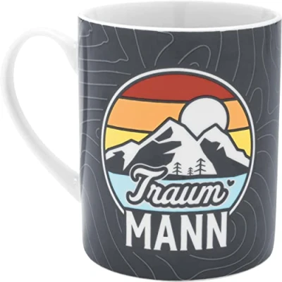 Abbildung von GRUSS &amp; CO XL Tasse Motiv &quot;Traummann&quot; Große aus Porzellan, Jumbo Tasse, 60 cl, mit Spruch Geschenk, Männergeschenk 47885
