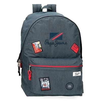 Abbildung von Pepe Jeans Schulrucksack Kay Blau 31x44x15 cm Polyester 23.87L