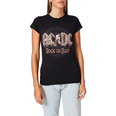 Abbildung von AC/DC Damen Rock or Bust Pullunder, Schwarz, X Large