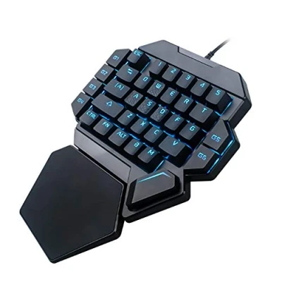 Abbildung von CCYLEZ Einhandtastatur, RGB Luminous Gaming Mechanische Tastatur mit Makrodefinitionsfunktion, USB Hintergrundbeleuchtung 35 Tasten für Win 2000/Win XP/Vista/Win7/Win8/WIN10