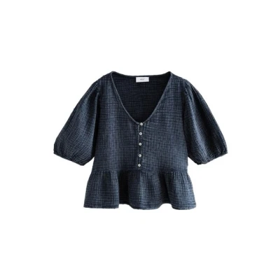 Abbildung von Next Bluse, Damen, Größe: 50, Indigo blue wash
