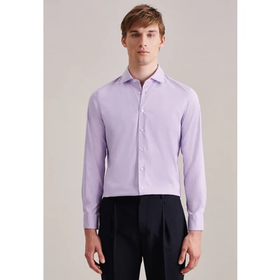 Abbildung von Seidensticker Herren Slim Fit Langarm Hemd Shirt, Lila, 41 EU