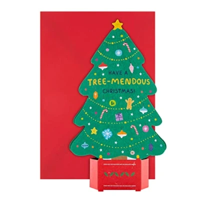 Abbildung von Hallmark Weihnachtskarte mit 3D Pop Up Baum Design