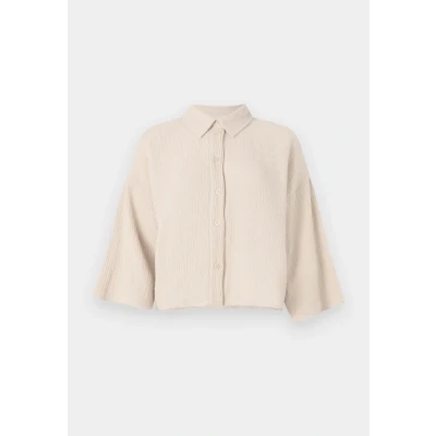 Abbildung von Vero Moda Damen Vmnatali Crop Shirt WVN Noos Top, Silver Lining, XS EU