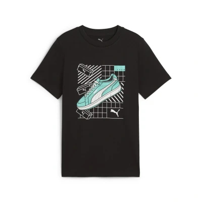 Abbildung von Puma Graphics Unisex Tshirt print für Kinder, Größe: 128, Black