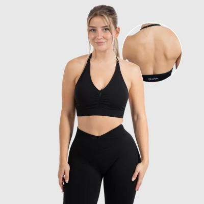 Abbildung von Smilodox Silvia Sportbh mit leichter Stützkraft, Damen, Größe: XL, Schwarz