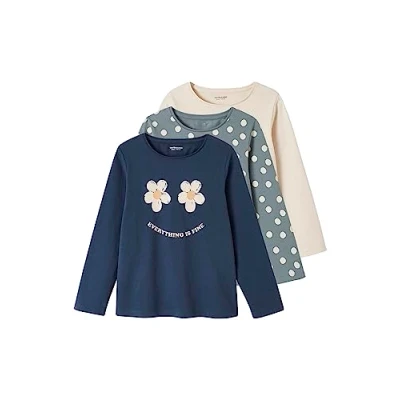 Abbildung von Vertbaudet 3ERPACK Langarmshirt für Kinder, Größe: 92/98, Marine