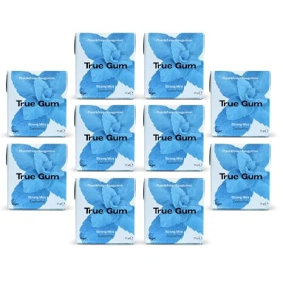 Abbildung von True Gum 10er Set: STRONG MINT/Plastikfreier Kaugummi/Biologisch Abbaubar/Vegan / 10 x 21 g, 210 g