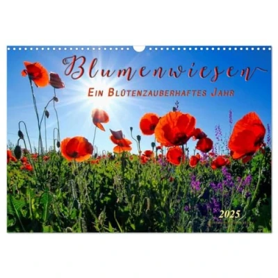 Abbildung von Blumenwiesen ein blütenzauberhaftes Jahr (Wandkalender 2025 DIN A3 quer), CALVENDO Monatskalender