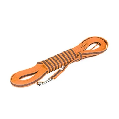 Abbildung von IDC Color &amp; Gray gumierte Leine, 14 mm x 10 m ohne Schlaufe, Orange Grau