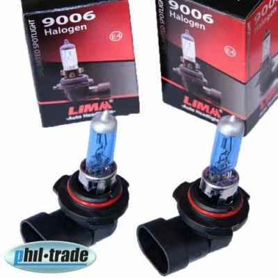Abbildung von Recambo 2x Halogen HB4 Scheinwerferlampe Birne 55W 12V Abblendlicht Fernlicht Glühlampen E Prüfzeichen Sockel P22d Xenon Weiß