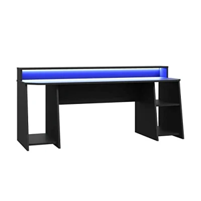 Abbildung von FORTE Gamingtisch &quot;Tezaur&quot;, Schreibtisch mit RGB Beleuchtung und Halterungen, Breite 200 cm