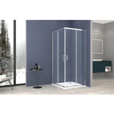 Abbildung von welltime Eckdusche New Trento, BxT: 70x70 cm, Einscheibensicherheitsglas