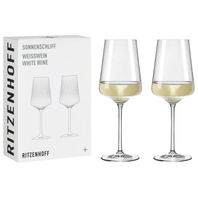 Abbildung von RITZENHOFF Sonnenschliff Weissweinglas 2er Set H24 #1