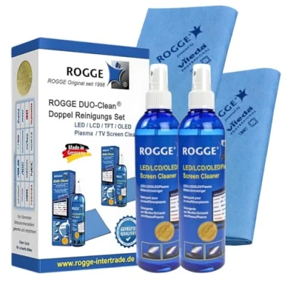 Abbildung von ROGGE Reinigungs Set DUO Clean Bildschirmreiniger &amp; Vileda Microfasertücher, (4 St)