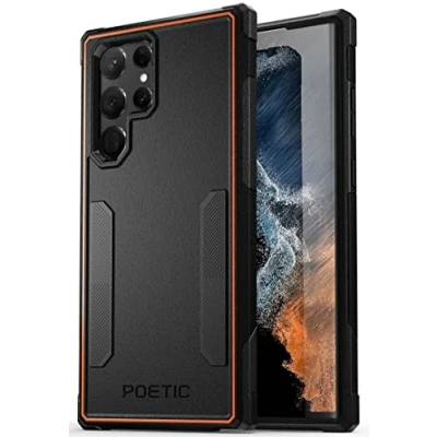 Abbildung von POETIC Neon Series Case Designed for Samsung Galaxy S22 Ultra 5G 6.8 inches, Dual Layer Heavy Duty Tough Rugged Lightweight Slim Shockproof Protective 2022 Cover 5G, Black