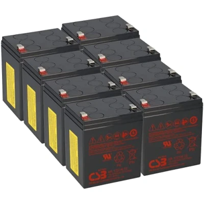 Abbildung von 8X CSB HR1221WF2 kompatibles Akku Set geeignet für APC RBC43 RBC 43 Plug &amp; Play USV UPC