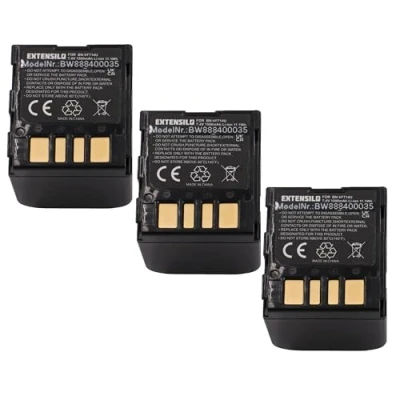 Abbildung von EXTENSILO 3X Akku kompatibel mit JVC GR D245, D245E, D245EG, D247, D250 Kamera (1500mAh, 7,4V, Li Ion)