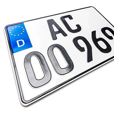 Abbildung von schildEVO 1 Carbon Kfz Kennzeichen 280 x 200 mm Motorrad &amp; Roller Saison Quad SUV Anhänger