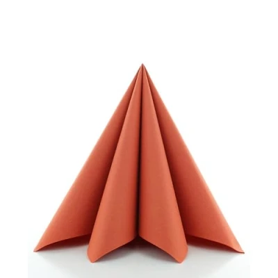 Abbildung von Sovie HORECA Servietten in Terrakotta aus Linclass Airlaid, stoffähnliche Einwegservietten ideal für Hochzeit &amp; Partys, 40 x cm, 50 stück