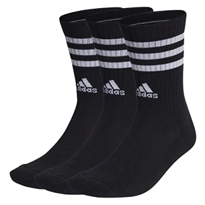 Abbildung von adidas Unisex Kinder 3 Stripes Cushioned Crew Socks Pairs, Black/White, 6 7 Years