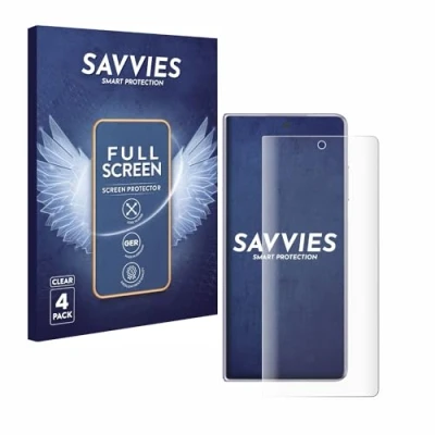 Abbildung von Savvies 4 Stück Full Screen Schutzfolie für Honor Magic V2 Cover Displayschutz Folie [3D Curved, Transparent, Anti Fingerabdruck]
