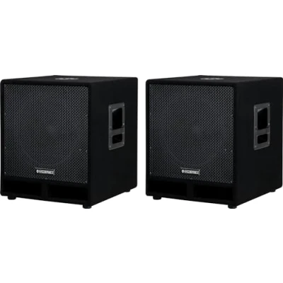 Abbildung von McGrey PAS 115 15&quot; (38 cm) passives Subwoofer Paar Bassreflex Kanäle (300 W, SPK Anschluss In/Out)
