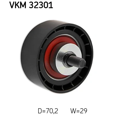 Abbildung von SKF VKM 32301 Umlenkrolle mit Befestigungsmaterial FIAT: Ducato III Pritsche / Fahrgestell, Kastenwagen, II Kastenwagen