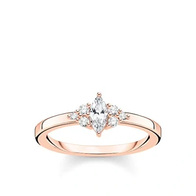 Abbildung von THOMAS SABO Ring Vintage weiße Steine roségold vergoldetes Silber TR2325 416 14 48