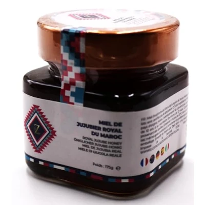 Abbildung von Sidr Maliky Honig aus Marokko Reiner Jujube Brut Honey Royal 175g natürlich stimulierend energetisierend Qualitätsprodukt, für eine stärkere Gesundheit und einen stärkeren Körper