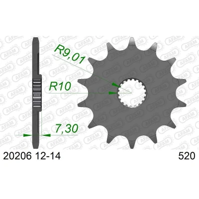 Abbildung von AFAM 20206 13 Kettenritzel