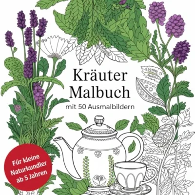 Abbildung von Kräuter Malbuch mit 50 Ausmalbildern für kleine Naturkundler, ab 5 Jahren